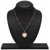 White Heart Rose Gold AD Pendant for Women/Girls