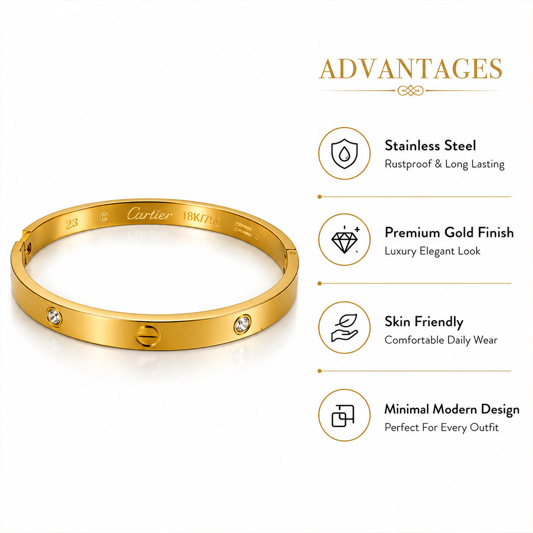 Gold-plated Anti Tarnish Stylish Adjustable Bracelet for girls| Women | Men