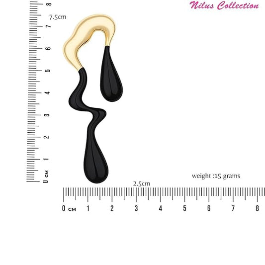 Nilu's Collections Abstract Drip Design Earrings in Trendy and Modern Look | gift for her,gifts for womens & gilrls