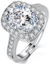 Stylish Silver Plated Solitaire Crystal Ring for Women and Girls
