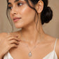 Silver Egg Shape AD Pendant for Women/Girls