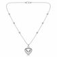 Silver Double Heart AD Pendant for Women/Girls