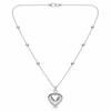 Silver Double Heart AD Pendant for Women/Girls