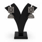 Square Detailed Elegant Traditional Oxidized Silver Jhumka | Earring for Women & Girl