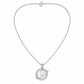 Silver Round Shape AD Pendant White Pearl for Women/Girls