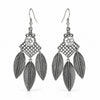 Three Feather Elegant AD Traditional Oxidized Silver Jhumka for Women & Girls