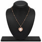 White Heart Rose Gold AD Pendant for Women/Girls