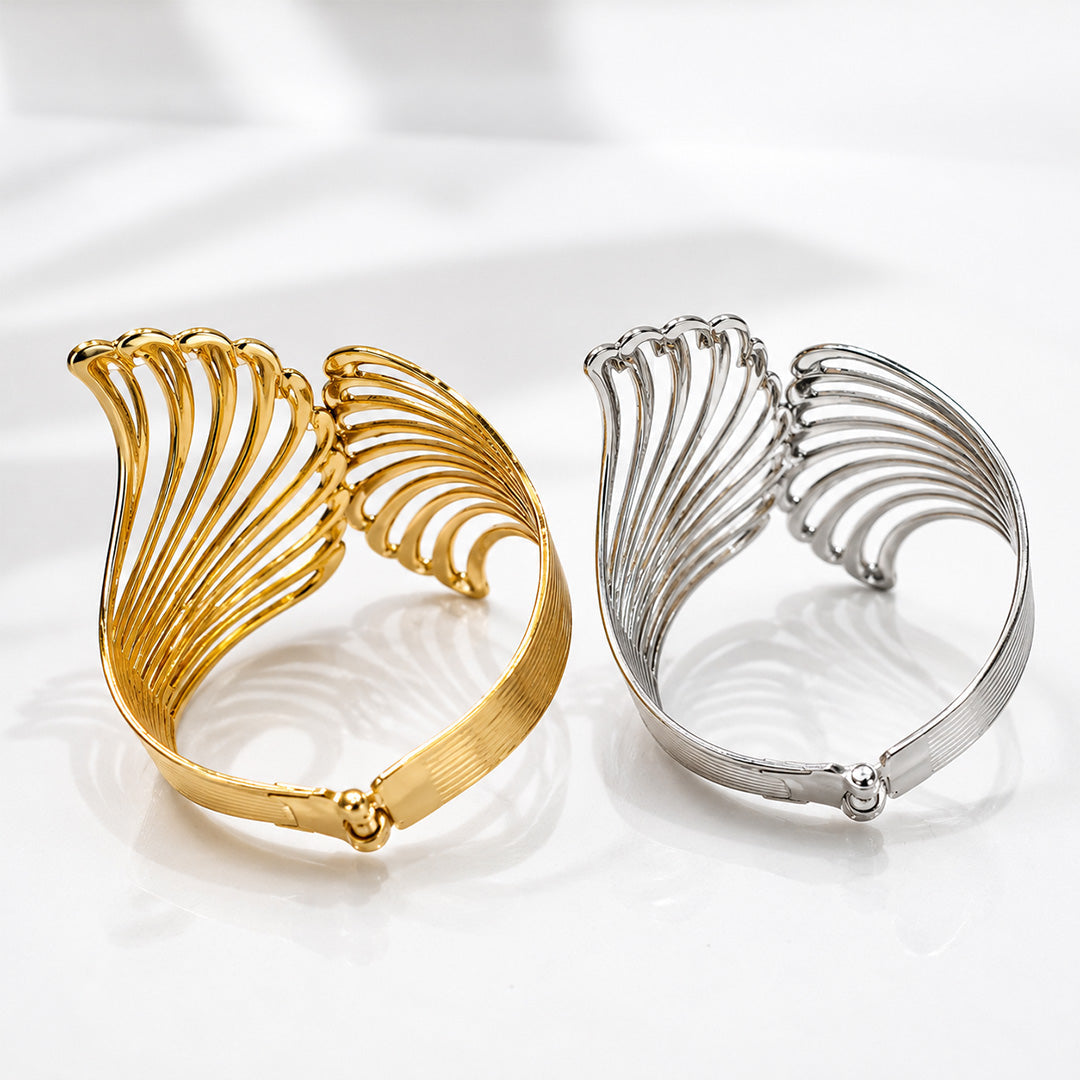 Golden & Silver Plated Combo Cuff Bracelet for Women & Girls