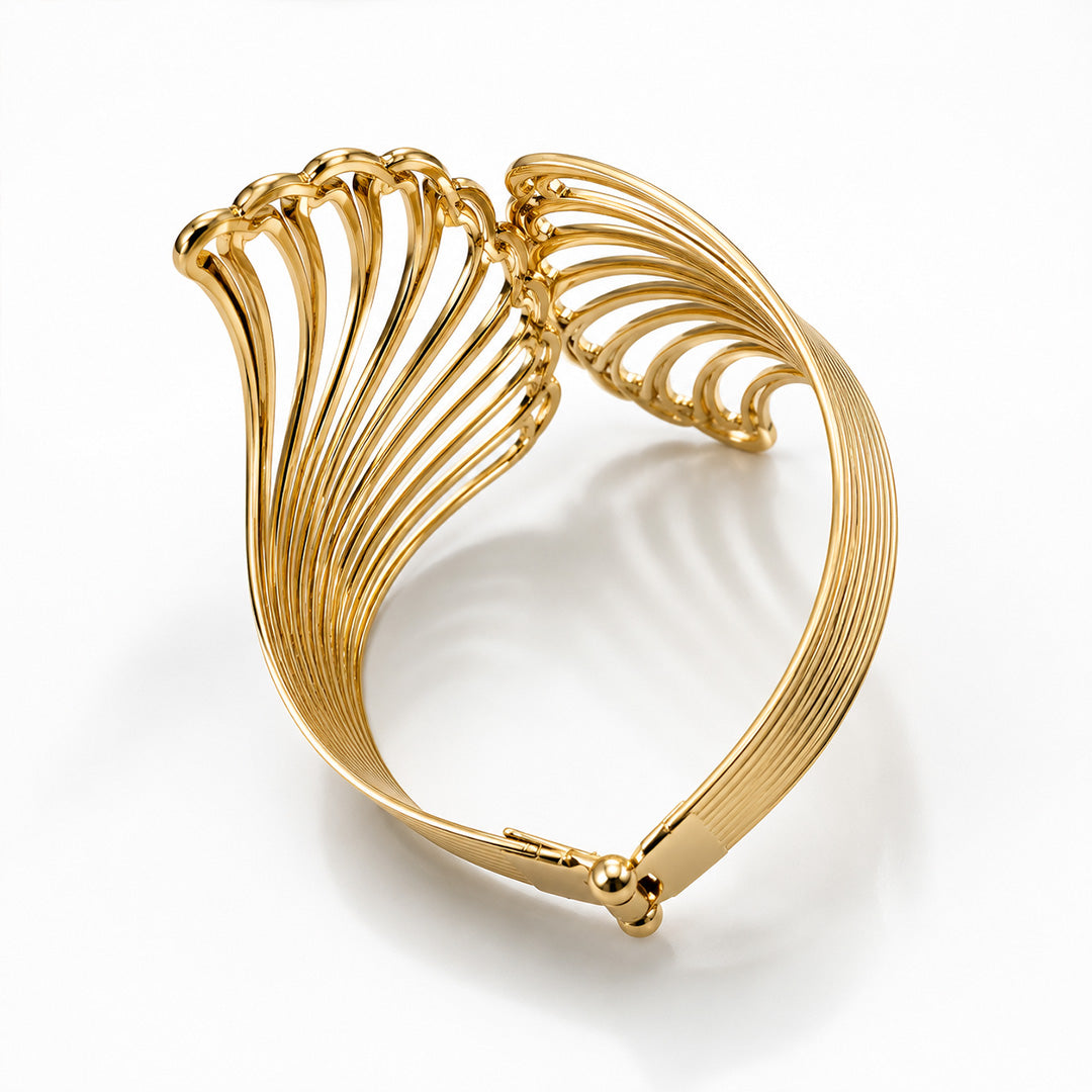 Gold Plated Cuff Bracelet for Women & Girls