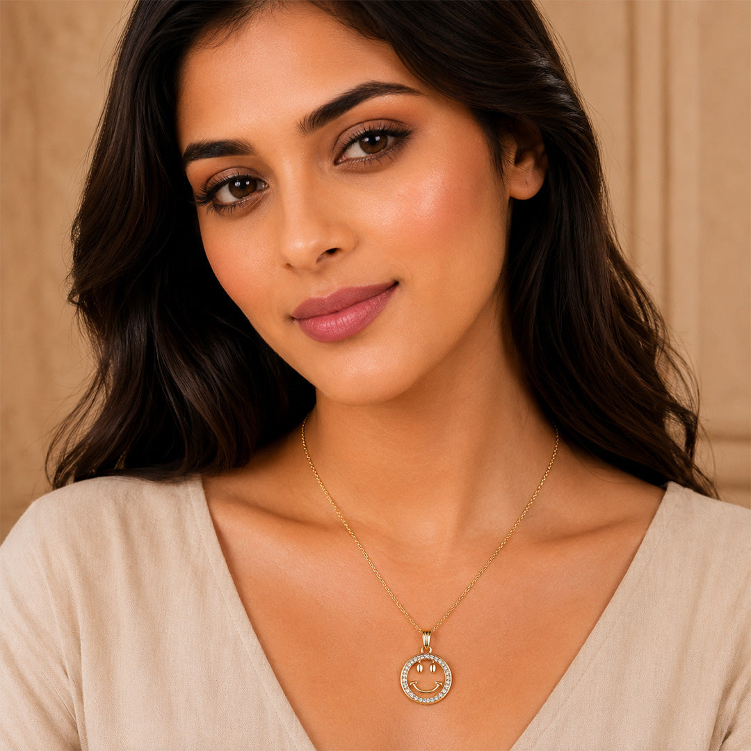 Smiley AD Pendant for Women/Girls