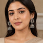 Detailed Mor Elegant Oxidized Silver Jhumka | Earring for Women & Girl