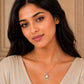Silver Egg Shape AD Pendant for Women/Girls