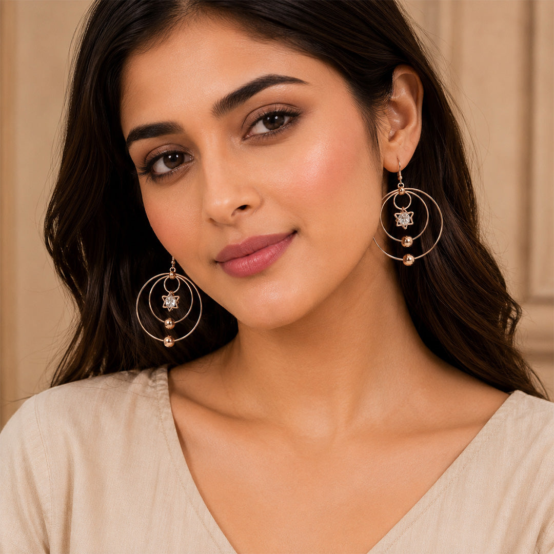 Gold Plated Big Star Jhumka for Women & Girls