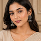 Floral Elegant Oxidized Silver Jhumka | Earring for Women & Girl