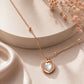 White Heart Rose Gold AD Pendant for Women/Girls