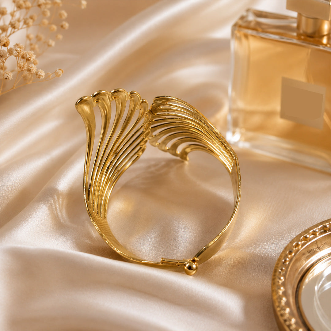 Gold Plated Cuff Bracelet for Women & Girls
