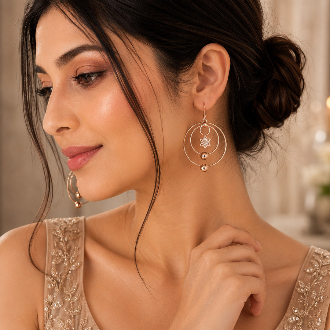 Gold Plated Big Star Jhumka for Women & Girls
