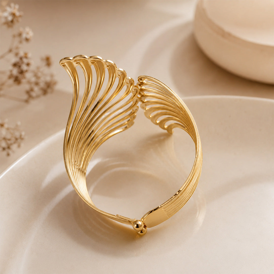 Gold Plated Cuff Bracelet for Women & Girls