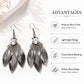 Three Feather Elegant AD Traditional Oxidized Silver Jhumka for Women & Girls