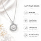 Silver Round Shape AD Pendant White Pearl for Women/Girls