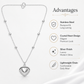 Silver Double Heart AD Pendant for Women/Girls