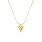 Pendant necklace chain for women girls Love anti tarnish stainless steel gold stylish