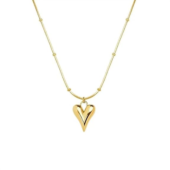 Pendant necklace chain for women girls Love anti tarnish stainless steel gold stylish