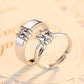 American diamond Stylish Couple Finger Ring Combo for women girls Men Boys girlfriend lovers