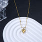 Pendant necklace chain for women girls Love anti tarnish stainless steel gold stylish