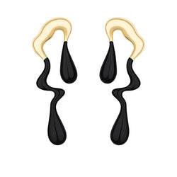 Nilu's Collections Abstract Drip Design Earrings in Trendy and Modern Look | gift for her,gifts for womens & gilrls
