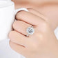 Stylish Silver Plated Solitaire Crystal Ring for Women and Girls