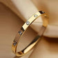 Shining18K Gold Plated Stainless Steel Openable Crystal Bracelet