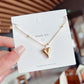 Pendant necklace chain for women girls Love anti tarnish stainless steel gold stylish
