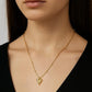 Pendant necklace chain for women girls Love anti tarnish stainless steel gold stylish