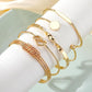 Shining Set of 5 Latest Stylish Multilayer Bangle Bracelet for Women and Girls