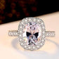 Stylish Silver Plated Solitaire Crystal Ring for Women and Girls