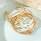 Shining Set of 5 Latest Stylish Multilayer Bangle Bracelet for Women and Girls