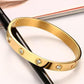 Shining18K Gold Plated Stainless Steel Openable Crystal Bracelet