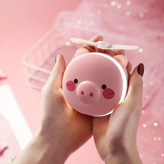 Cute Piggy Pocket LED Lights Mirror