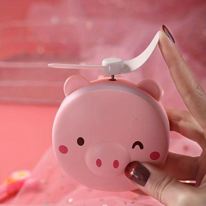 Cute Piggy Pocket LED Lights Mirror