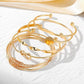 Shining Set of 5 Latest Stylish Multilayer Bangle Bracelet for Women and Girls