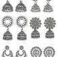 Traditional Oxidised Silver Jhumka Earrings for women | girls fashion jhumka meenakari oxidised kundans flower
