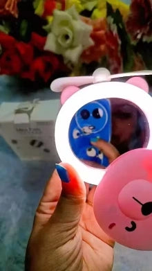 Cute Piggy Pocket LED Lights Mirror