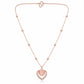 Pink Double Heart Shape AD Pendant for Women/Girls