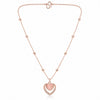 Pink Double Heart Shape AD Pendant for Women/Girls
