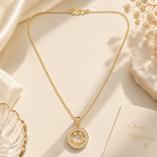 Smiley AD Pendant for Women/Girls