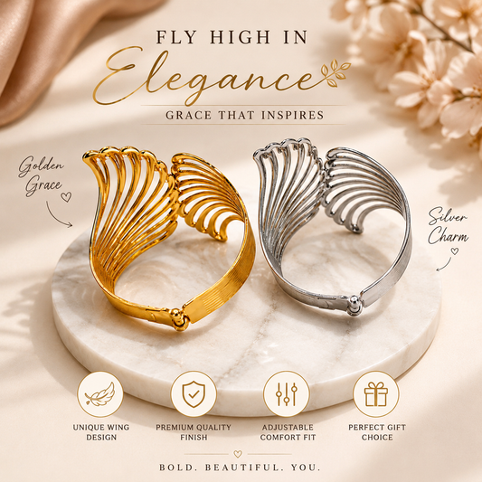 Golden & Silver Plated Combo Cuff Bracelet for Women & Girls